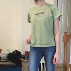 Green Skateboard  Life is Good Shirt